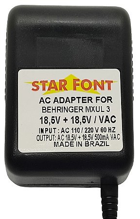 Fonte carregador 18,5v para mesa de som MXUL-3 Behringer modelos UB1002