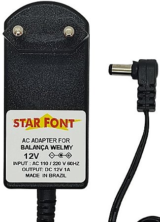 Fonte Compatível com Balança Welmy 12V 1A