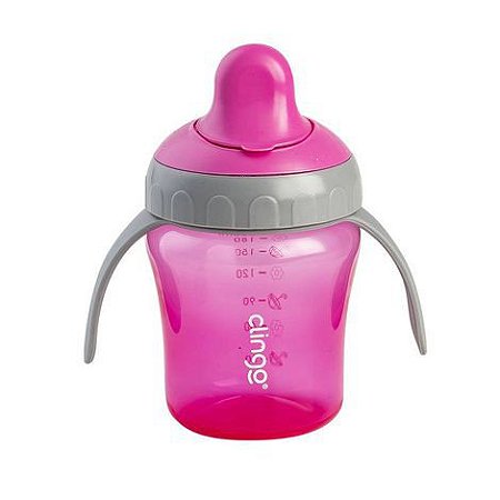 Copo de Transição Bico Rígido - Rosa Clingo +6M