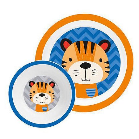 Kit Prato e Bowl Tigre - Clingo