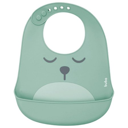 Buba Babador de Silicone com Pega Migalhas Gumy Verde