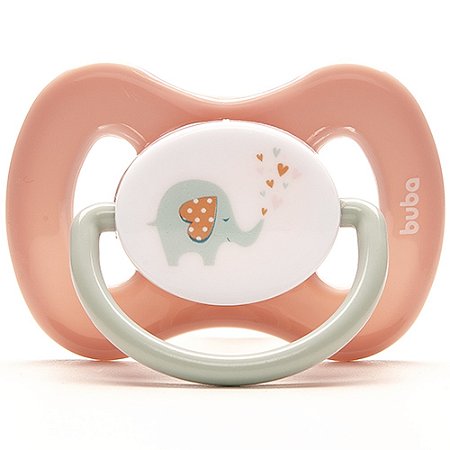 Chupeta Comfort com Tampa Protetora +6m - Rosa - Buba