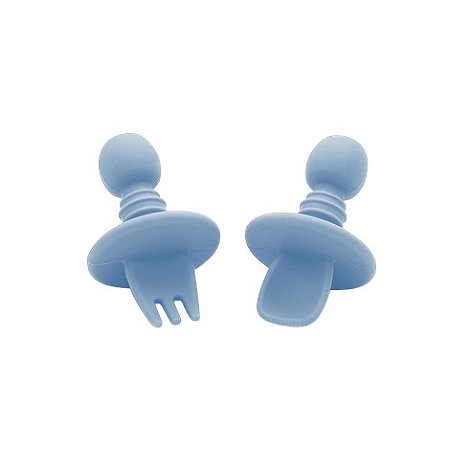 Talheres Flex Grab Silicone Azul - Clingo
