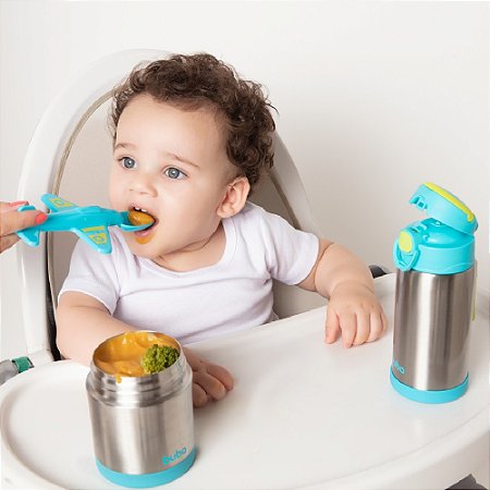 Pote Termico Colher Degrade Azul 360 ml Buba Alimentação - Loja Zuza  Brinquedos