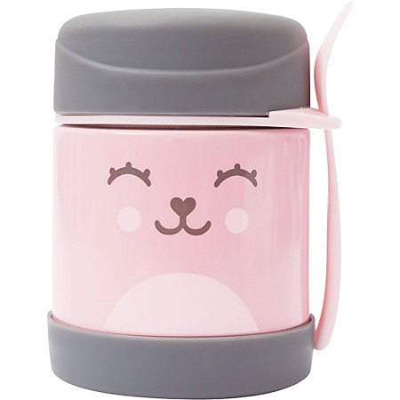 Pote Térmico com Talher Gumy - Rosa Buba