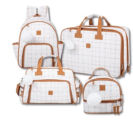 Kit Bolsa Maternidade Flavia Calina 4 peças - Hug