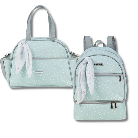 Kit Bolsa Maternidade Bosque Ciano 2 Peças - Hug