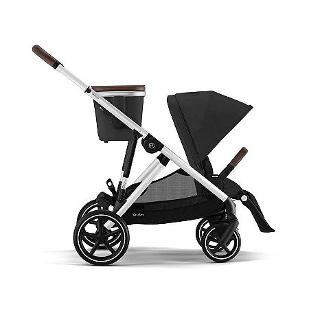 Carrinho Cybex Gazelle S 2 Preto - Estrutura Prateada
