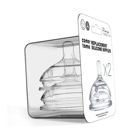 Kit 2 Bico de Mamadeira Comotomo Fluxo Variável (Corte em Y, 6+ Meses)