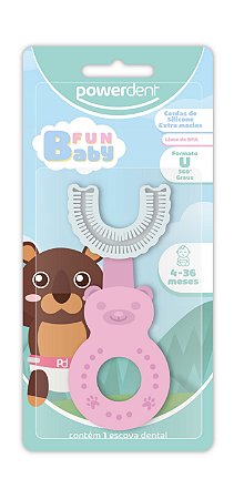 Mordedor Escova de Dentes Fun Baby Rosa +4m