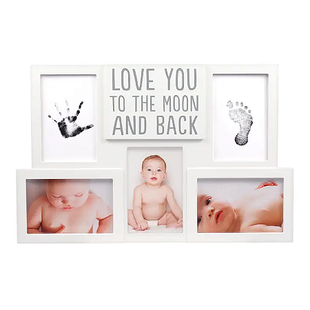 Moldura para foto Recém-nascido Love you to the Moon and Back Pearhead