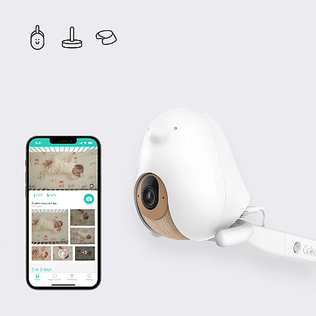 CuboAi Plus Babá Eletrônica Inteligente Suporte Móvel de Piso