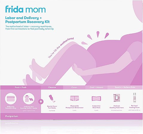 Frida Mom Kit Trabalho de Parto Normal + Kit Pós Parto Essencial