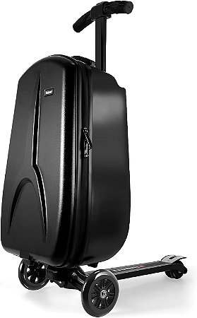 Scooter Mala de Rodinhas Adulto e Infantil Iubest Preto 4 em 1