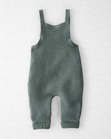 Carter's Macacão de Tricô Orgânico para Bebês Verde Unissex