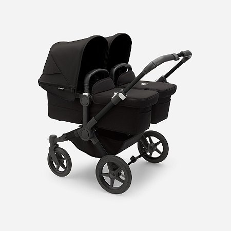 Bugaboo Donkey 5 Twin Carrinho Para Gêmeos Black 2 Berços e 2 Assentos