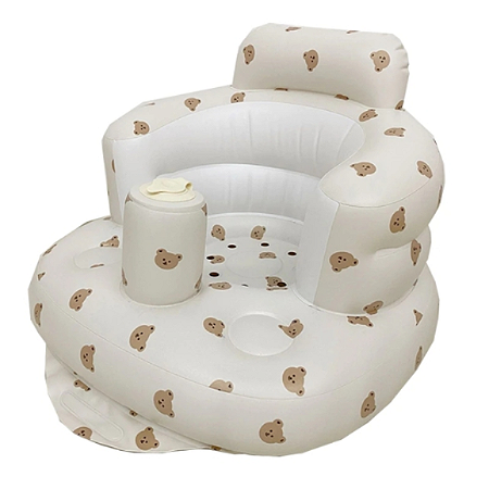 Almofada para Sentar Sofá Inflável para Bebês Urso 4m-12m