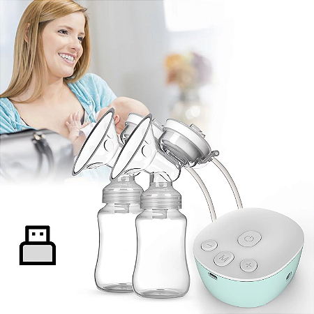 Bombas de Leite Portátil Elétrica Dupla IFanze Portátil com Fios, 3 modos 9 níveis, com USB Recarregável