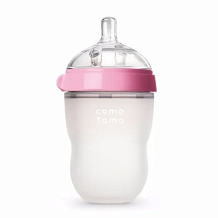 Mamadeira Comotomo 250 ml Rosa Fluxo Variável +3m