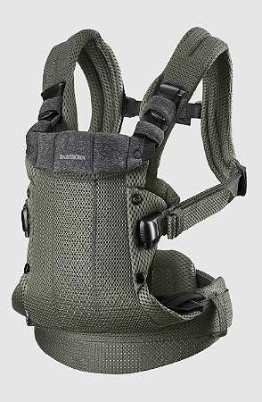 BabyBjorn Baby Carrier Harmony Dark Green 0-3 anos, Malha 3D Canguru Ergonômico