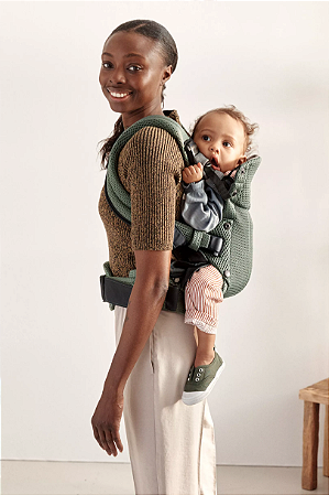 BabyBjorn Baby Carrier Harmony Dark Green 0-3 anos, Malha 3D