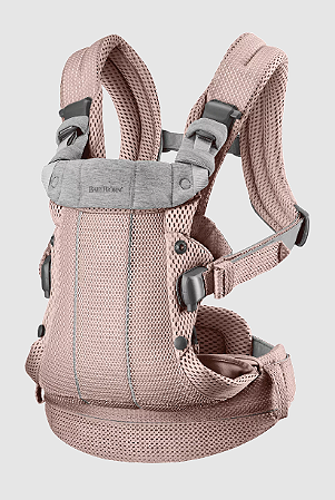 BabyBjorn Baby Carrier Harmony Dusty Pink 0-3 anos, Malha 3D Canguru Ergonômico