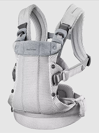 BabyBjorn Baby Carrier Harmony Silver 0-3 anos, Malha 3D Canguru Ergonômico