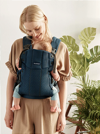 BabyBjorn Baby Carrier Harmony Navy Blue 0-3 anos, Malha 3D