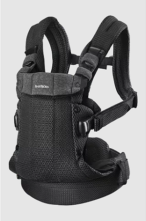BabyBjorn Baby Carrier Harmony Black 0-3 anos, Malha 3D Canguru Ergonômico