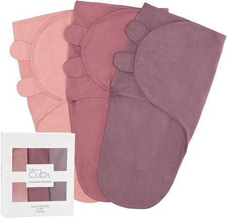 Swaddle Ajustável Confortável Comfy Cubs Fácil Ajuste 3 UN Rosa -  Bebês Recém-Nascidos 0-3 Meses