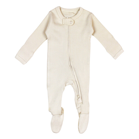 Lovedbaby Macacão Algodão Orgânico com 2 Zíper Buttercream
