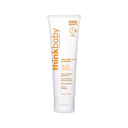Thinkbaby Protetor Solar para Bebês FPS 50+ UVA/UVB Loção Mineral Vegana 89ml