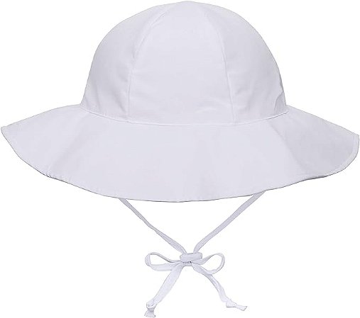 Chapéu de Praia para Bebê Branco Wide Brim FPS +50 Simplikids