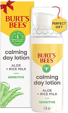 Burt's Bees Baby Sensitive Solutions Loção calmante para o dia com babosa e leite de arroz