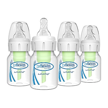 Dr Browns 4 Mamadeiras 60 mLPrematuro, com Niple de Fluxo Bico Muito Lento Nível P