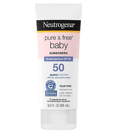 Neutrogena Baby Protetor Solar Loção FPS 50 Hipoalergêncio, Mineral Protetor para Bebês