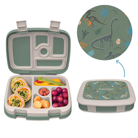 Bentgo Lancheira Kids Prints Lunch Box Dinos Fósseis