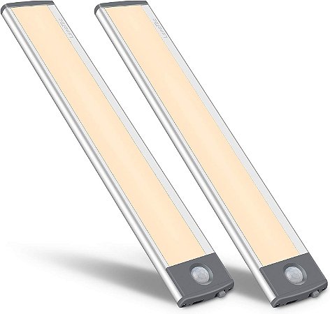 Luz Automática Portátil Luz Quente (Amarela) com Sensor de Movimento 2 UN