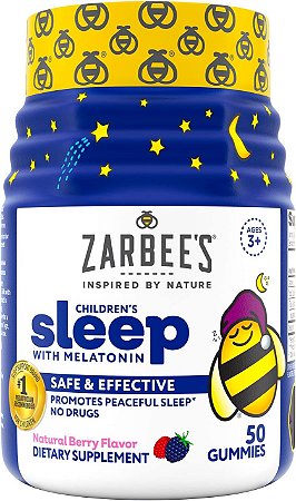 Melatonina Goma Infantil Zarbeess Melatonina Gummies 50un Sleep 100% Natural