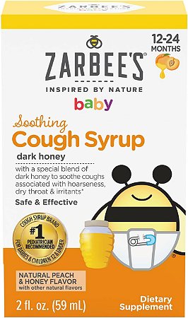 Zarbees Cought Syrup Mel Escuro Natural 12-24M 59ml