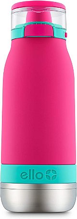 Ello Emma Garrafa de Água Térmica Infantil 414ml Aço Inoxidável à Vácuo 14h Frio Pink e Azul
