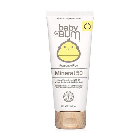 Baby Bum Protetor Solar Mineral FPS 50 Loção 88ml Sem Fragrância Vegano e Natural