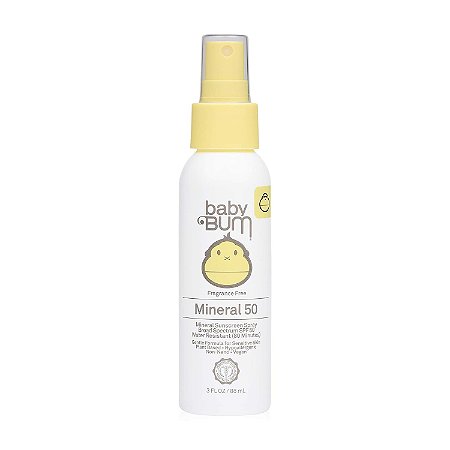 Baby Bum Spray Protetor Solar Mineral FPS 50 88ml Sem Fragrância Vegano e Natural