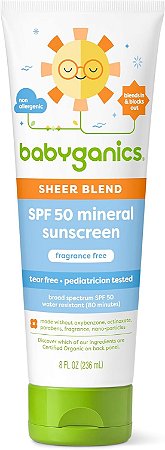 Babyganics Protetor Solar Baby Mineral FPS 50 Loção 236ml