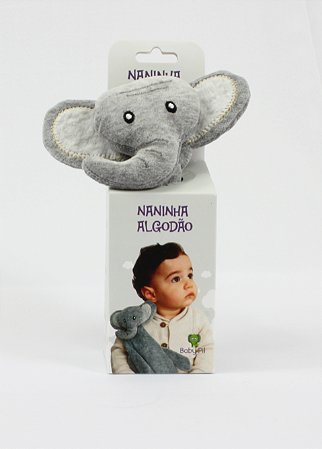 Naninha Elefante Baby Pil Cinza
