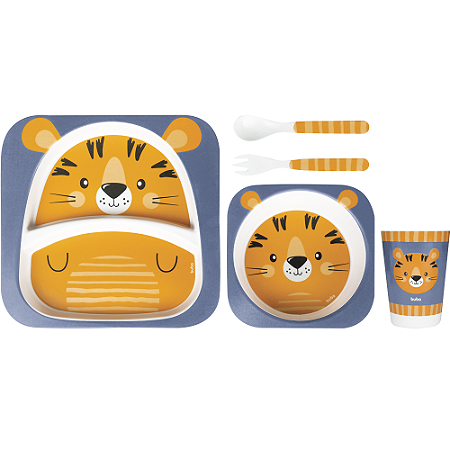 Buba Kit Refeição Bambu Tigrinho 5 peças