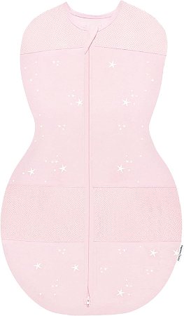 Happiest Baby Swaddle Sleepea Algodão Orgânico Rosa Estrela