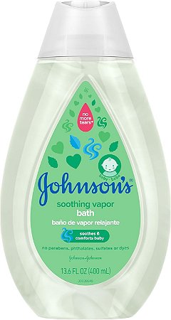Vapor Johnson's Baby Vapor de Banho Descongestionante 400ml - Acalma e Relaxa o Bebê, Hipoalergênico