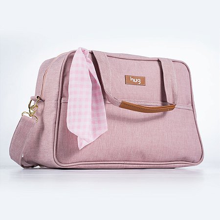 Hug Bolsa G Maternidade Mescla Rosa Grande