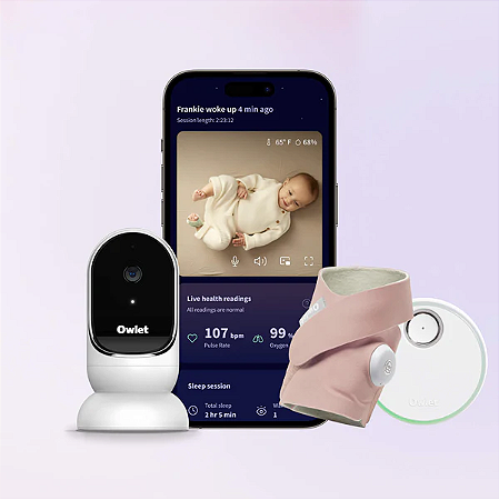 Babá Eletrônica Owlet Dream Duo com Sensor de Pé Sistema de Monitoramento de Sono